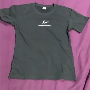 Black T-shirt with lettering